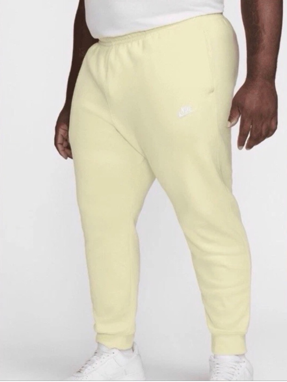 Nike Sportswear Men's Pale Yellow Fleece Joggers (BV2671-751) XL